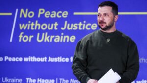 Президент України Володимир Зеленський перед виступом із промовою
